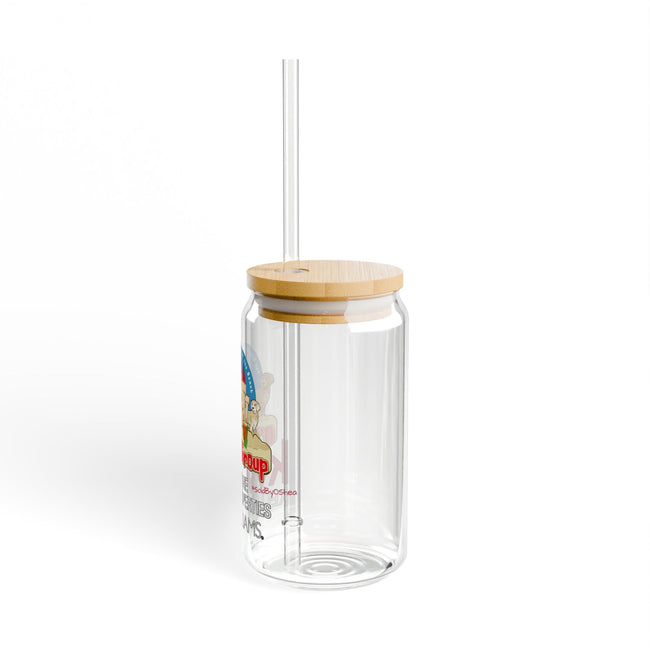 16oz Promotional Sipper Glass with Straw — KW Keller Williams Real Estate Logo