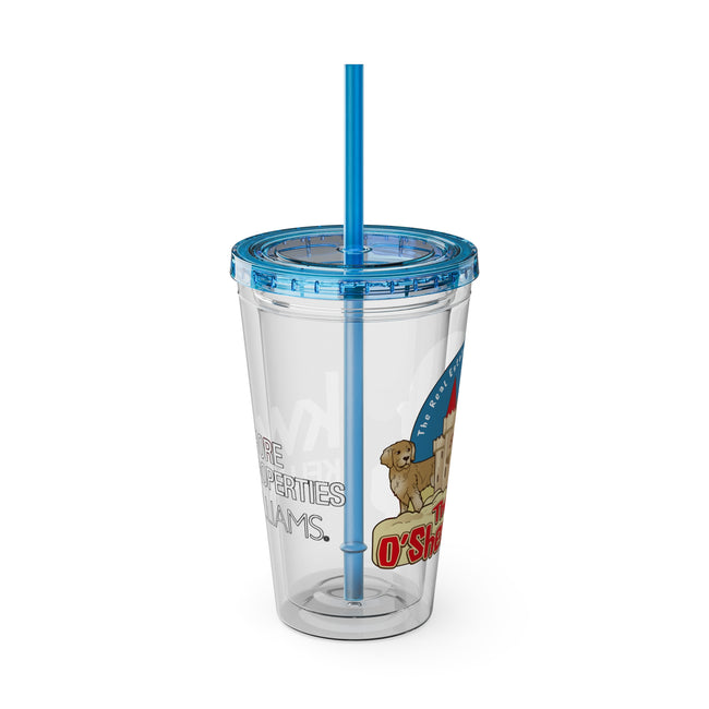 Sunsplash 16oz Tumbler with Straw — Real Estate 'The OShea Group' Logo Cold Cup