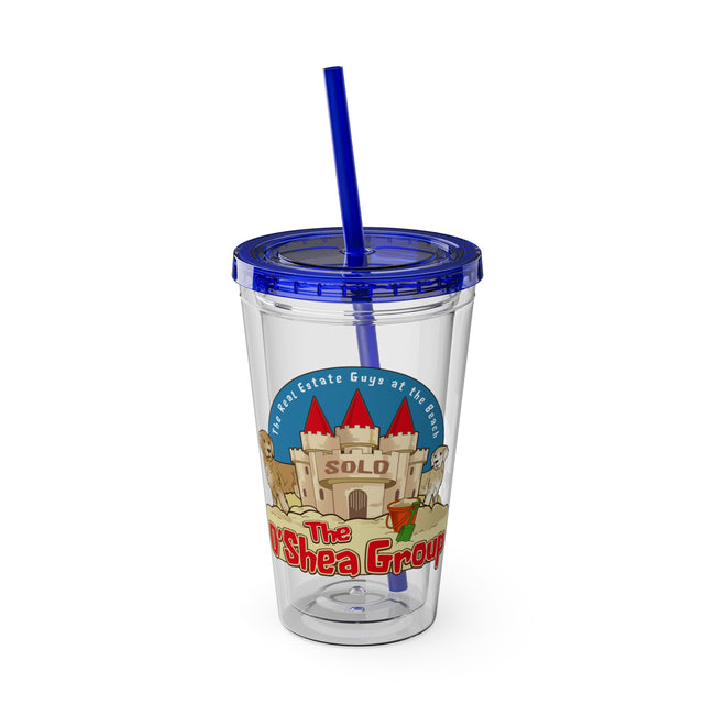 Sunsplash 16oz Tumbler with Straw — Real Estate 'The OShea Group' Logo Cold Cup