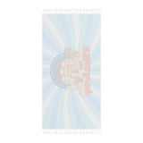 Boho Beach Towel – Retro Sandcastle ‘The O’Shea Group’ Design