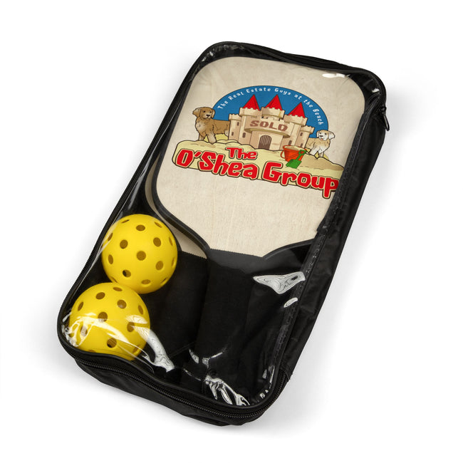 Pickleball Paddles Set — Personalized 'The O'Shea Group' Sandcastle Design Kit