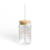 16oz Promotional Sipper Glass with Straw — KW Keller Williams Real Estate Logo