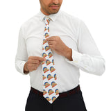 Necktie — Retro Rainbow Happy Camper Pattern Tie