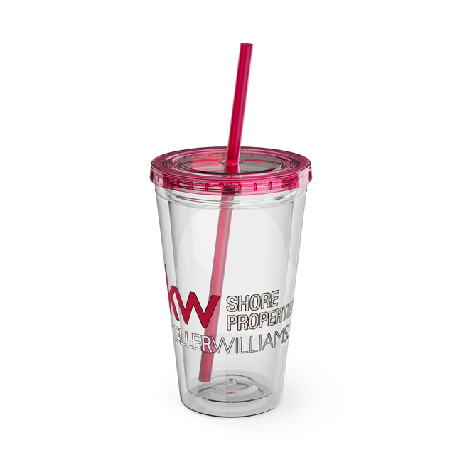 Sunsplash 16oz Tumbler with Straw — Real Estate 'The OShea Group' Logo Cold Cup