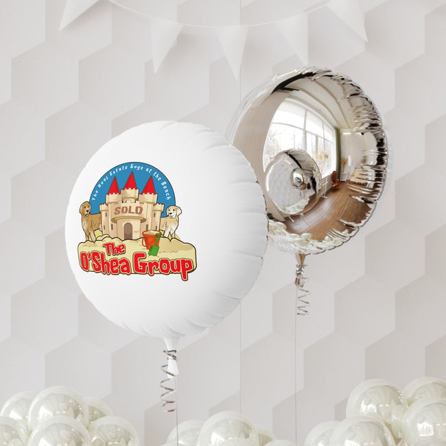 Mylar Helium Balloon — Custom Sandcastle 'The O'Shea Group' Sold Real Estate Celebration