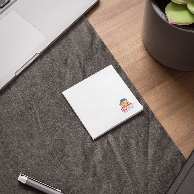 Branded Real Estate Square Sticky Notes — KW O'Shea Group Logo Notepads