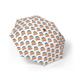 Foldable Umbrella — Cute Rainbow Baby Pattern, Compact Semi-Automatic Travel Umbrella