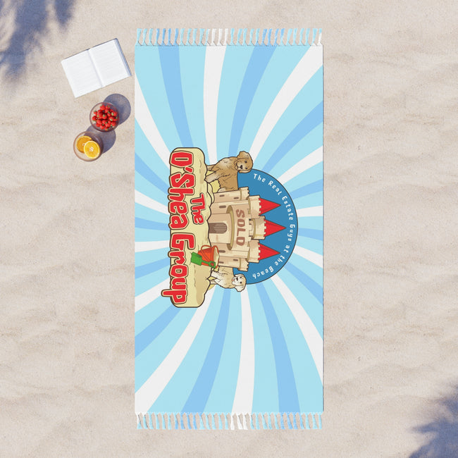 Boho Beach Towel – Retro Sandcastle ‘The O’Shea Group’ Design