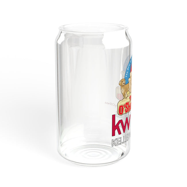 16oz Promotional Sipper Glass with Straw — KW Keller Williams Real Estate Logo