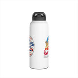 Patriotic Kwanzaa Stainless Steel Water Bottle — USA Afrocentric Holiday Design