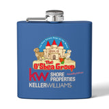 Flask — Keller Williams "The O'Shea Group" Sandcastle Logo Stainless Steel 6oz
