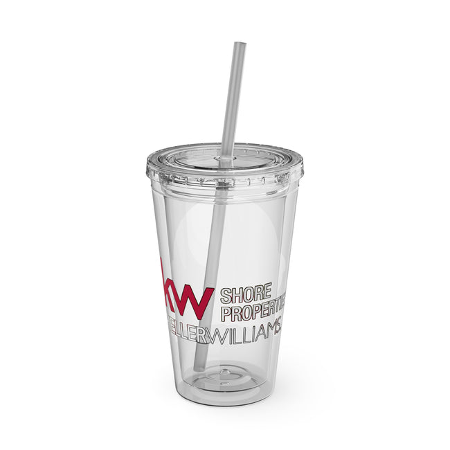 Sunsplash 16oz Tumbler with Straw — Real Estate 'The OShea Group' Logo Cold Cup