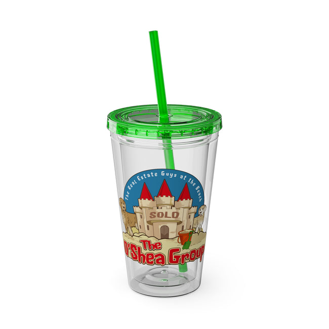 Sunsplash 16oz Tumbler with Straw — Real Estate 'The OShea Group' Logo Cold Cup