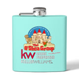 Flask — Keller Williams "The O'Shea Group" Sandcastle Logo Stainless Steel 6oz