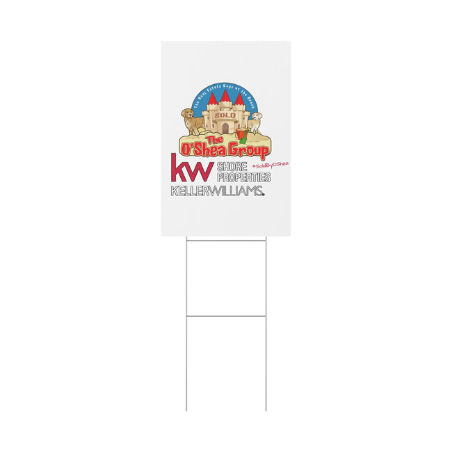 Real Estate Yard Sign — "The O'Shea Group" Keller Williams Sold Beach Castle Design