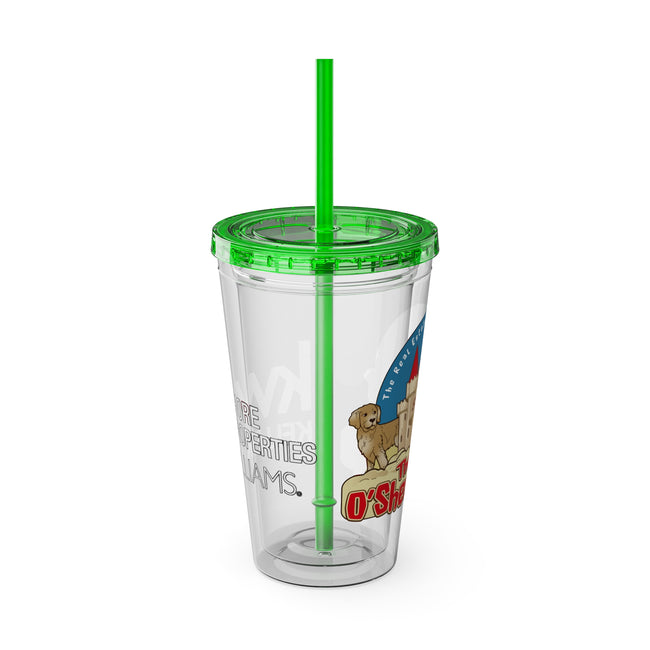 Sunsplash 16oz Tumbler with Straw — Real Estate 'The OShea Group' Logo Cold Cup