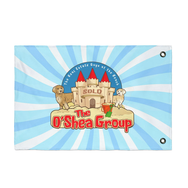 Double-Sided Garden Flag — The O'Shea Group Sandcastle Design