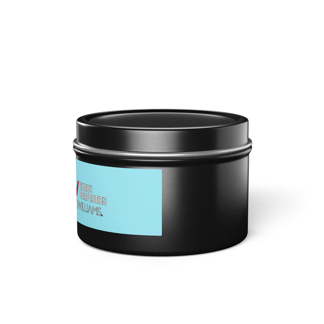 Keller Williams Branded Tin Candle — Beachy Sandcastle Scent (Custom Logo)