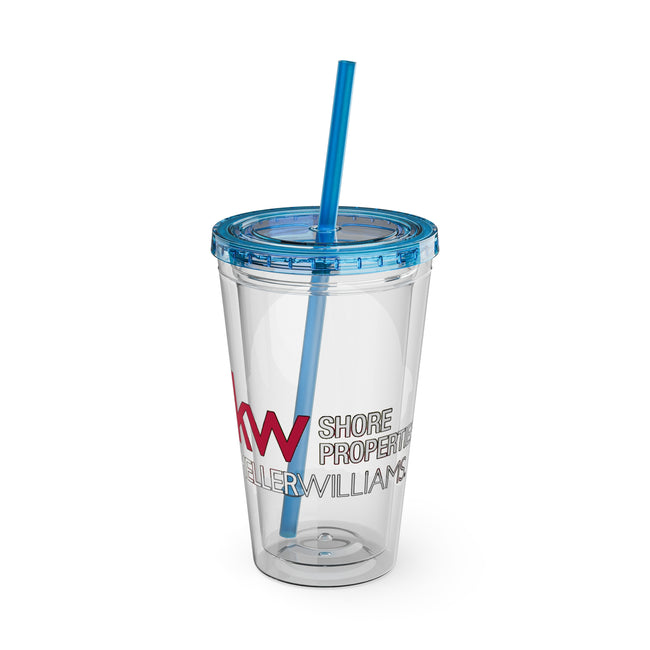 Sunsplash 16oz Tumbler with Straw — Real Estate 'The OShea Group' Logo Cold Cup