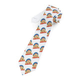 Necktie — Retro Rainbow Happy Camper Pattern Tie