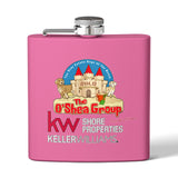 Flask — Keller Williams "The O'Shea Group" Sandcastle Logo Stainless Steel 6oz