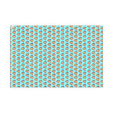 Gift Wrap Paper — Retro Beach Castle Pattern (Bright Aqua)