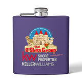 Flask — Keller Williams "The O'Shea Group" Sandcastle Logo Stainless Steel 6oz