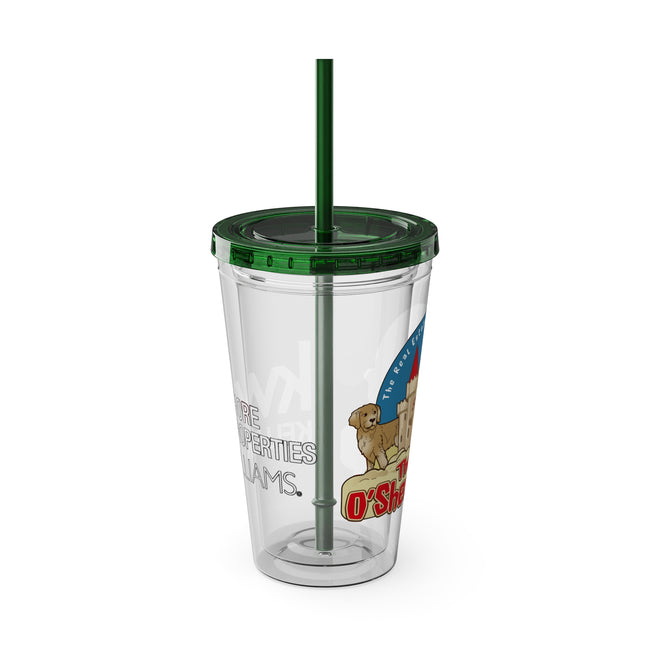 Sunsplash 16oz Tumbler with Straw — Real Estate 'The OShea Group' Logo Cold Cup