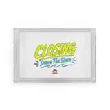 Acrylic Serving Tray — "Closing Down The Shore" Beach House Decor