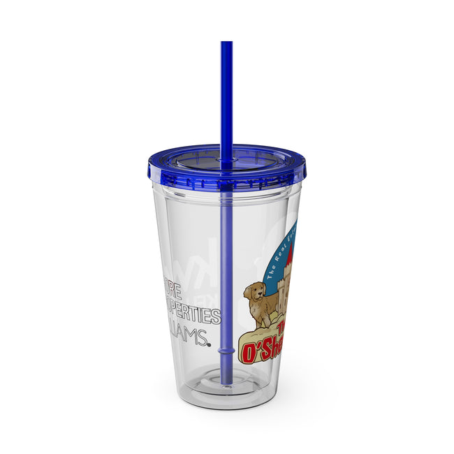 Sunsplash 16oz Tumbler with Straw — Real Estate 'The OShea Group' Logo Cold Cup
