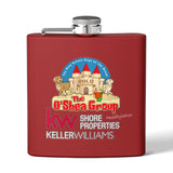 Flask — Keller Williams "The O'Shea Group" Sandcastle Logo Stainless Steel 6oz