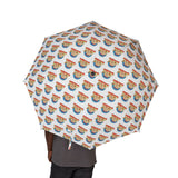 Foldable Umbrella — Cute Rainbow Baby Pattern, Compact Semi-Automatic Travel Umbrella