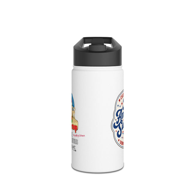 Patriotic Kwanzaa Stainless Steel Water Bottle — USA Afrocentric Holiday Design