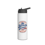 Patriotic Kwanzaa Stainless Steel Water Bottle — USA Afrocentric Holiday Design