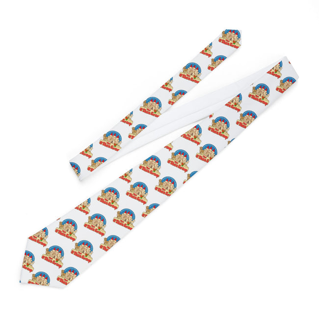 Necktie — Retro Rainbow Happy Camper Pattern Tie