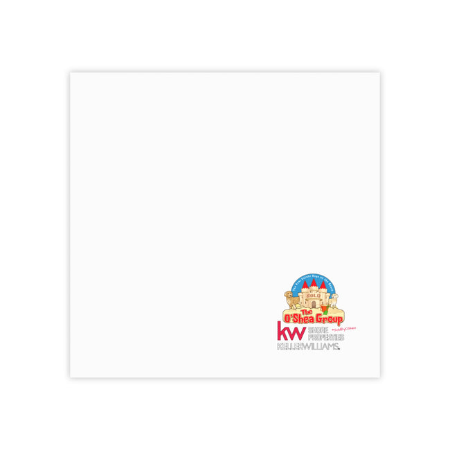 Branded Real Estate Square Sticky Notes — KW O'Shea Group Logo Notepads