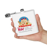 Flask — Keller Williams "The O'Shea Group" Sandcastle Logo Stainless Steel 6oz