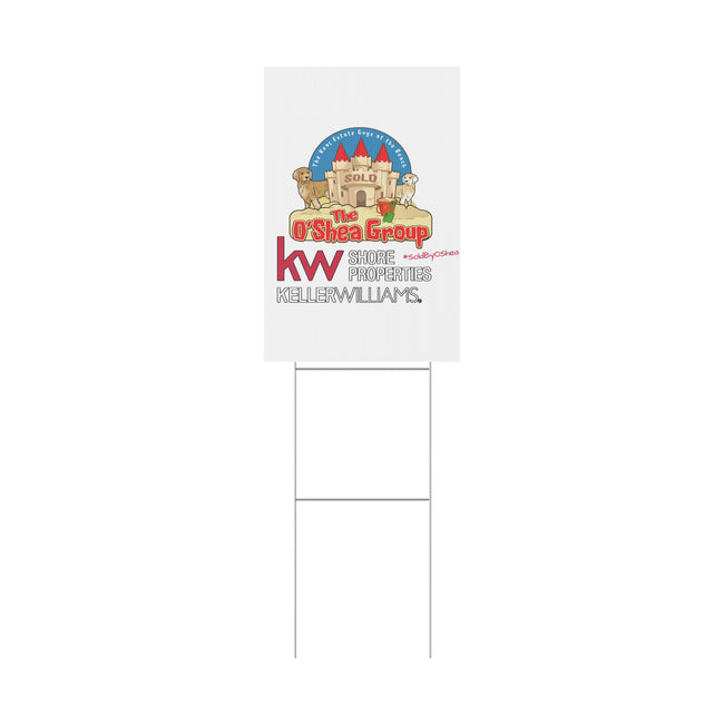 Real Estate Yard Sign — "The O'Shea Group" Keller Williams Sold Beach Castle Design