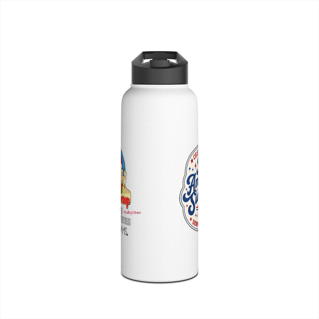 Patriotic Kwanzaa Stainless Steel Water Bottle — USA Afrocentric Holiday Design