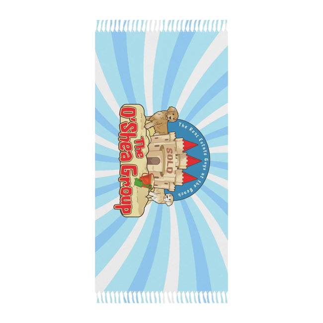 Boho Beach Towel – Retro Sandcastle ‘The O’Shea Group’ Design
