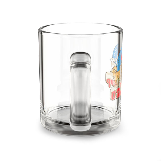 Glass Mug — Personalized Castle & Puppies Logo Coffee Mug (10 oz)