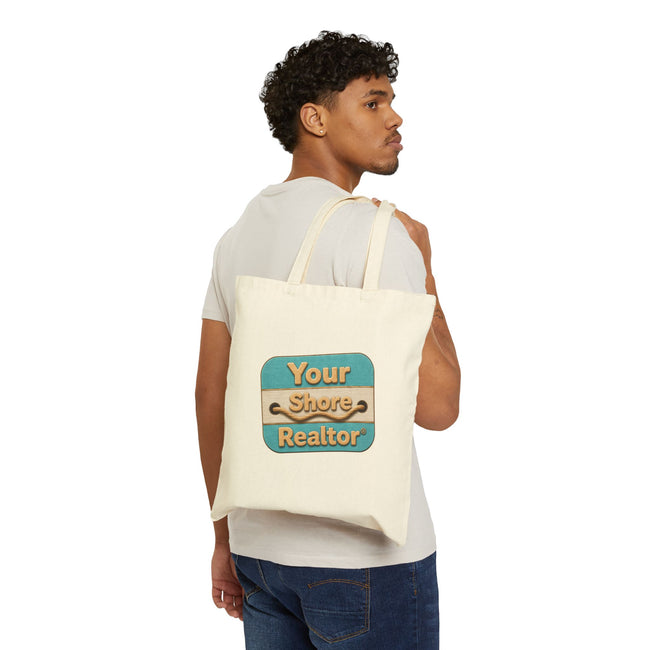 Realtor Beach Tote - "Your Shore Realtor" Cotton Canvas Bag