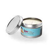 Keller Williams Branded Tin Candle — Beachy Sandcastle Scent (Custom Logo)