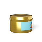 Keller Williams Branded Tin Candle — Beachy Sandcastle Scent (Custom Logo)