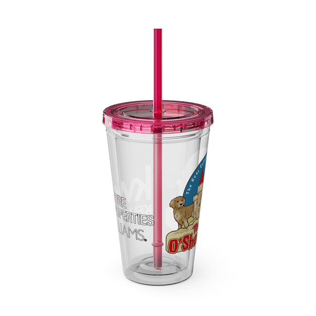 Sunsplash 16oz Tumbler with Straw — Real Estate 'The OShea Group' Logo Cold Cup