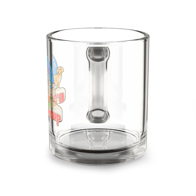 Glass Mug — Personalized Castle & Puppies Logo Coffee Mug (10 oz)