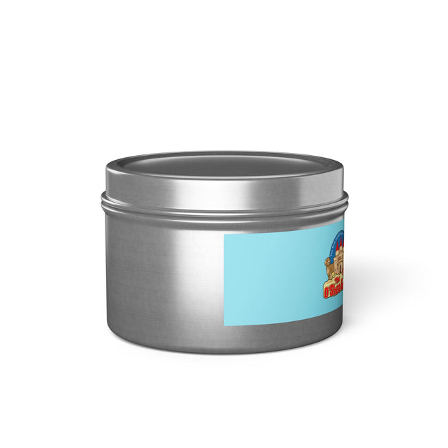 Keller Williams Branded Tin Candle — Beachy Sandcastle Scent (Custom Logo)