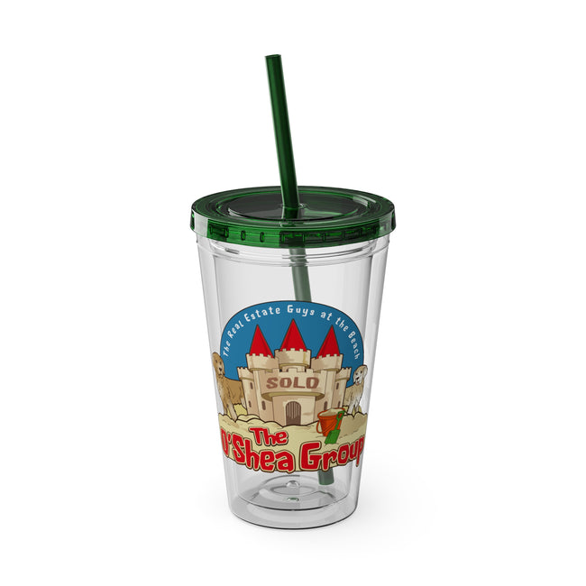 Sunsplash 16oz Tumbler with Straw — Real Estate 'The OShea Group' Logo Cold Cup