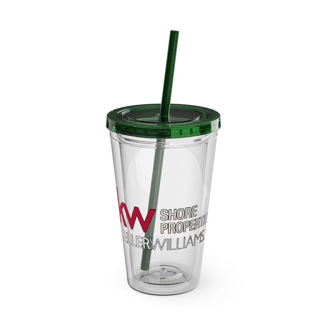 Sunsplash 16oz Tumbler with Straw — Real Estate 'The OShea Group' Logo Cold Cup
