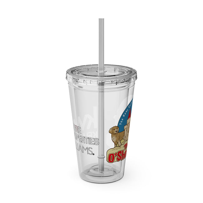 Sunsplash 16oz Tumbler with Straw — Real Estate 'The OShea Group' Logo Cold Cup